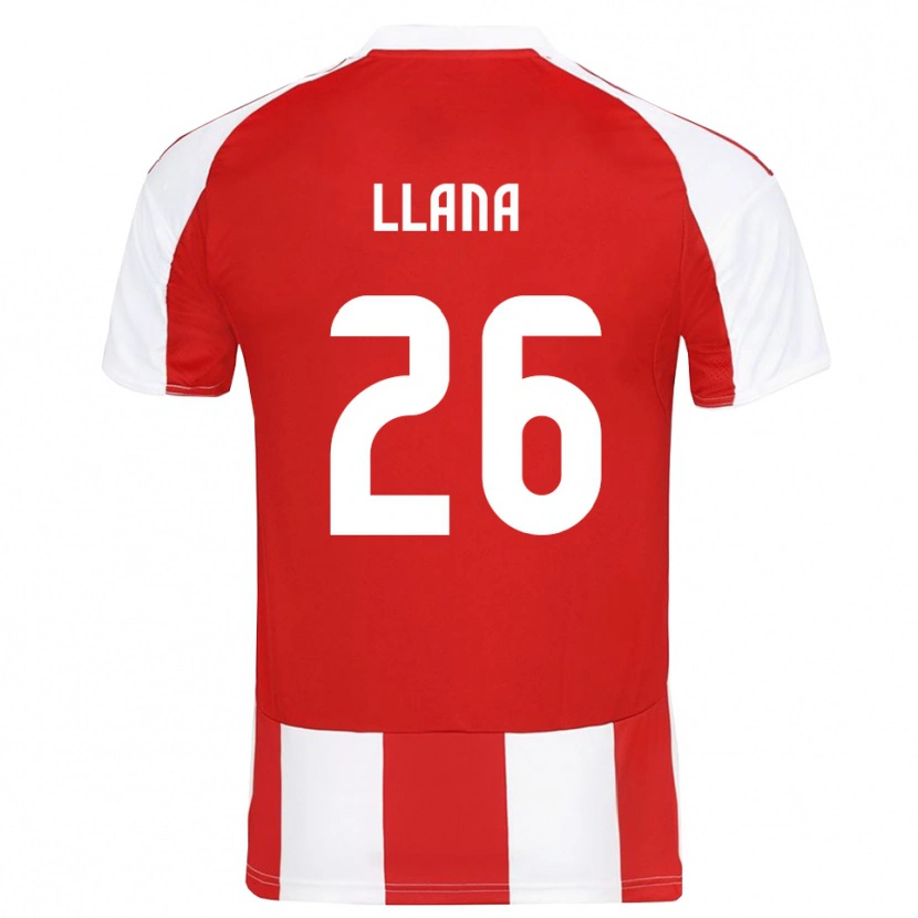 Danxen Barn Andreas Llana #26 Röd Vit Hemmatröja Matchtröjor 2025/26 Tröjor T-Tröja