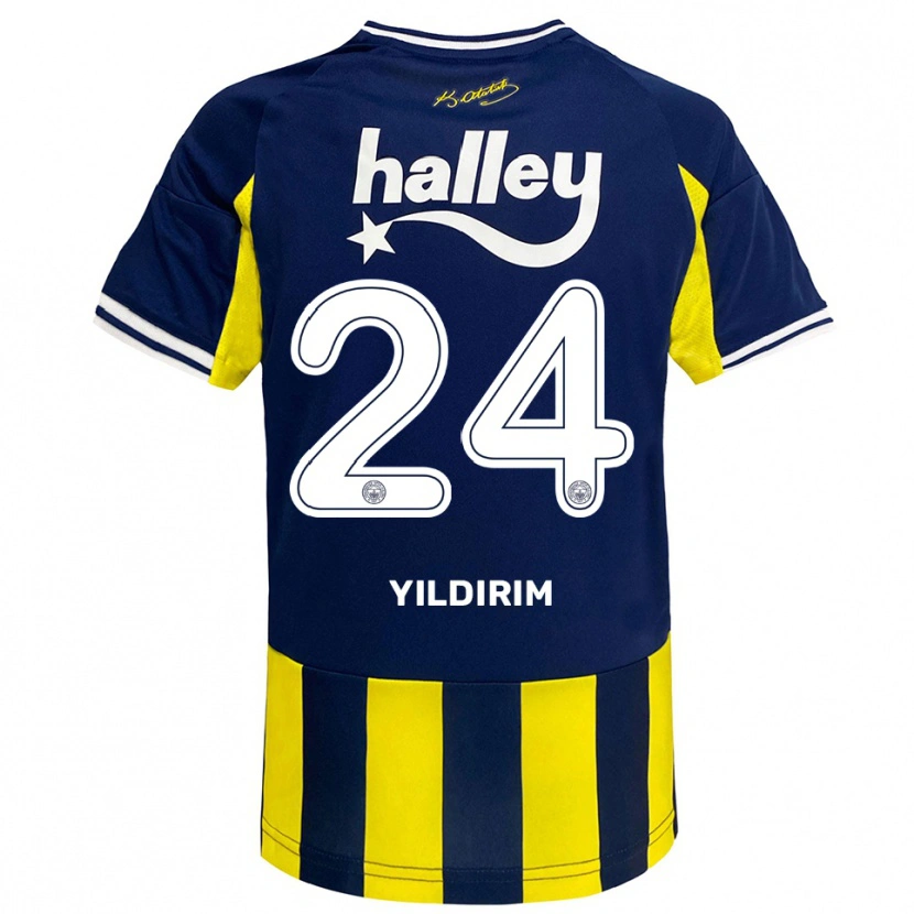 Danxen Barn Fatoş Yıldırım #24 Gul Marinblå Vit Hemmatröja Matchtröjor 2025/26 Tröjor T-Tröja