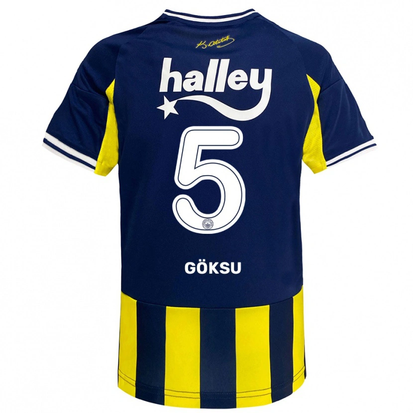 Danxen Barn Yaşam Göksu #5 Gul Marinblå Vit Hemmatröja Matchtröjor 2025/26 Tröjor T-Tröja