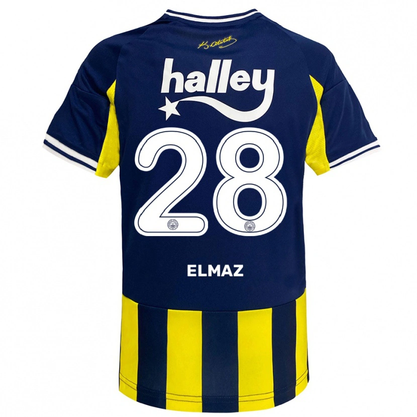 Danxen Barn Bartuğ Elmaz #28 Gul Marinblå Vit Hemmatröja Matchtröjor 2025/26 Tröjor T-Tröja