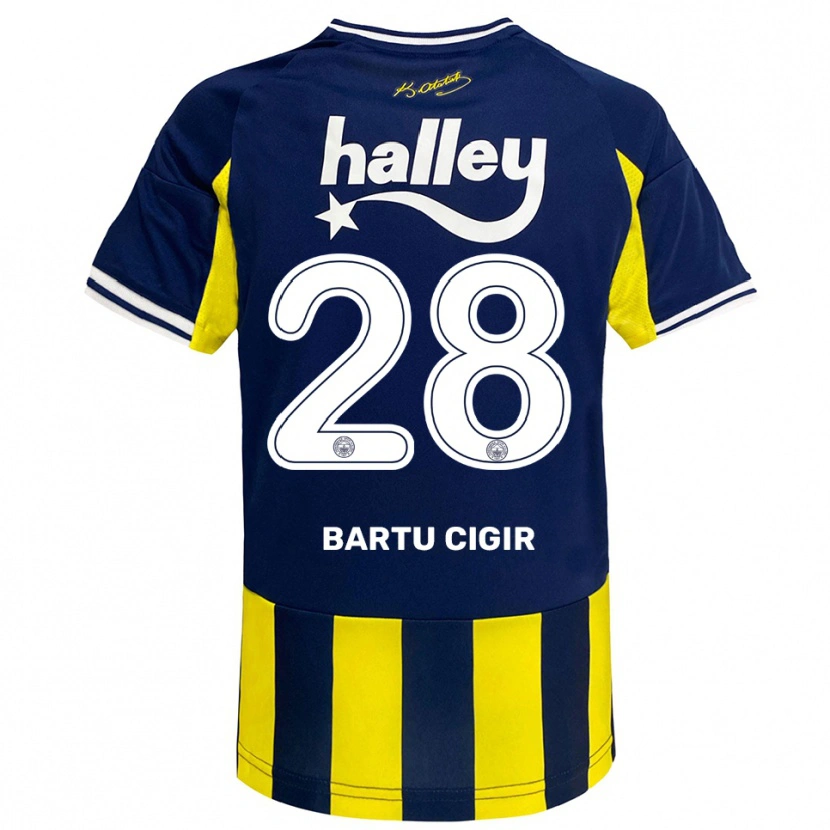 Danxen Barn Can Bartu Çığır #28 Gul Marinblå Vit Hemmatröja Matchtröjor 2025/26 Tröjor T-Tröja