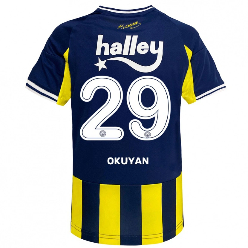 Danxen Barn Mevlüde Okuyan #29 Gul Marinblå Vit Hemmatröja Matchtröjor 2025/26 Tröjor T-Tröja