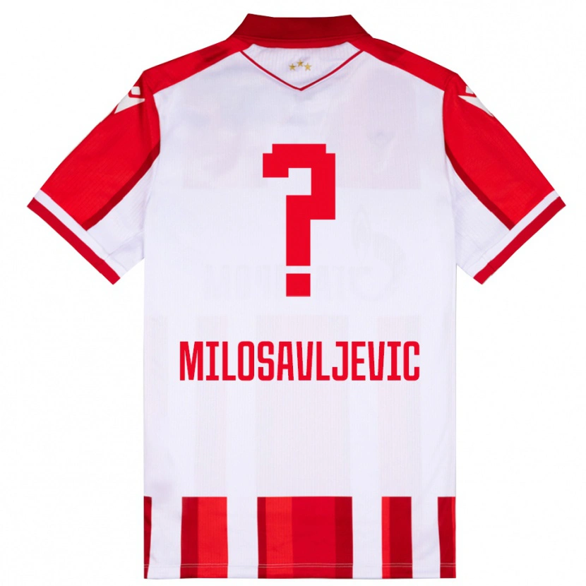 Danxen Barn Mihajlo Milosavljevic #0 Röd Vit Hemmatröja Matchtröjor 2025/26 Tröjor T-Tröja