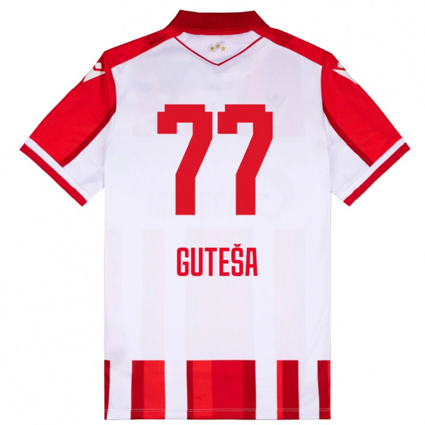 Danxen Barn Ivan Guteša #77 Röd Vit Hemmatröja Matchtröjor 2025/26 Tröjor T-Tröja