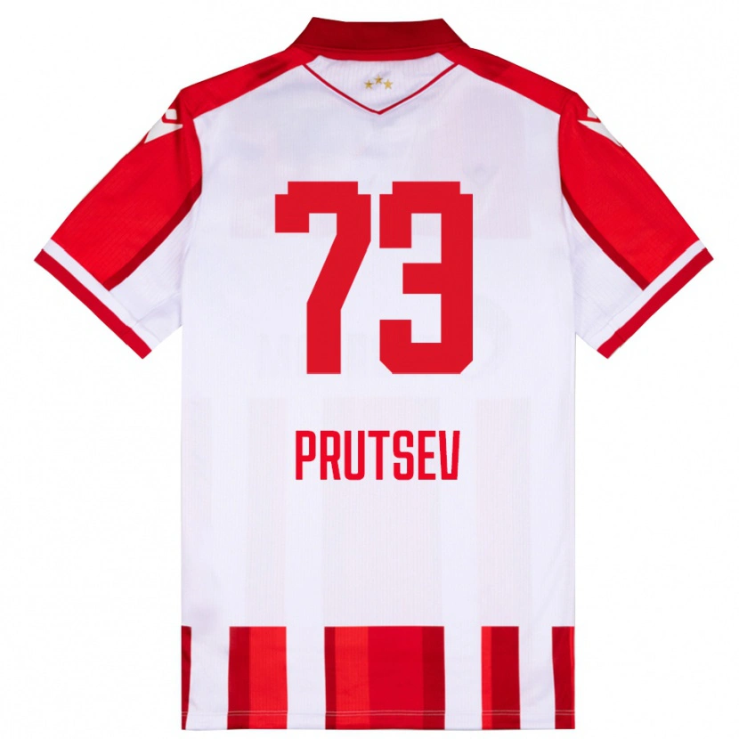 Danxen Barn Egor Prutsev #73 Röd Vit Hemmatröja Matchtröjor 2025/26 Tröjor T-Tröja