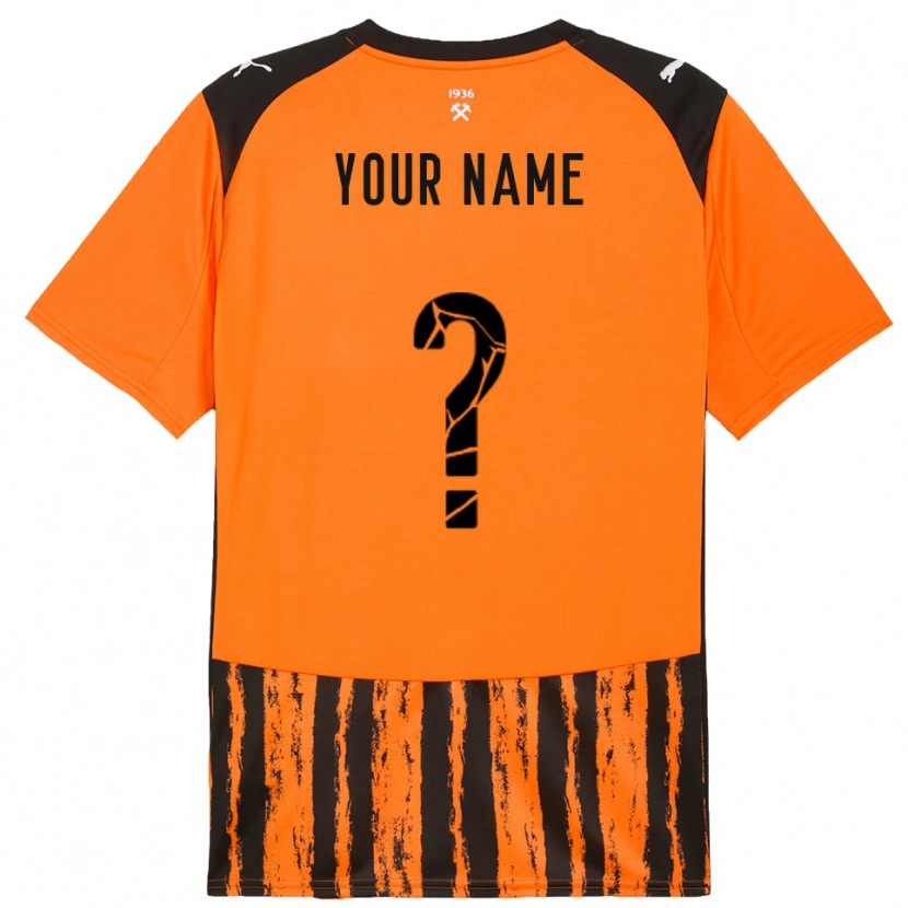 Danxen Barn Ditt Namn #0 Orange Svart Hemmatröja Matchtröjor 2025/26 Tröjor T-Tröja