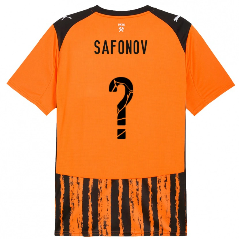 Danxen Barn Arseniy Safonov #0 Orange Svart Hemmatröja Matchtröjor 2025/26 Tröjor T-Tröja