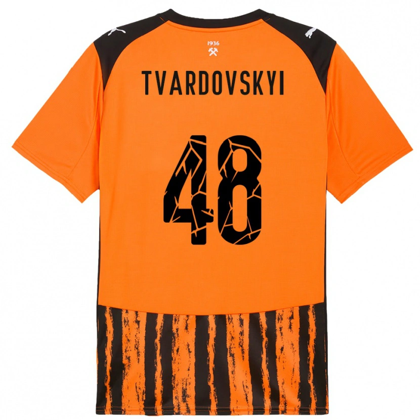 Danxen Barn Denys Tvardovskyi #48 Orange Svart Hemmatröja Matchtröjor 2025/26 Tröjor T-Tröja