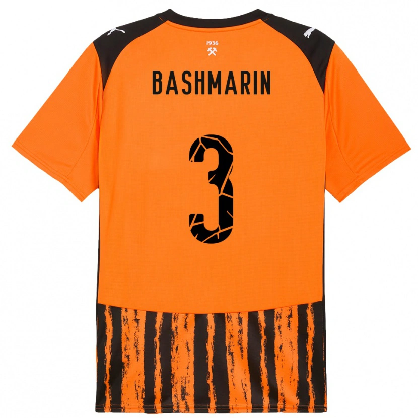 Danxen Barn Oleksandr Bashmarin #3 Orange Svart Hemmatröja Matchtröjor 2025/26 Tröjor T-Tröja