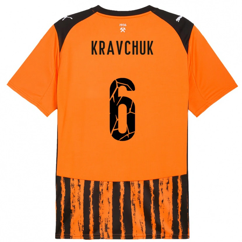Danxen Barn Diana Kravchuk #6 Orange Svart Hemmatröja Matchtröjor 2025/26 Tröjor T-Tröja