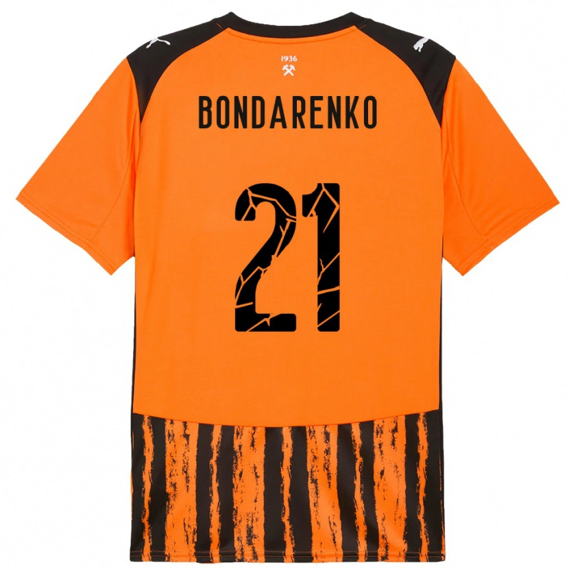 Danxen Barn Artem Bondarenko #21 Orange Svart Hemmatröja Matchtröjor 2025/26 Tröjor T-Tröja