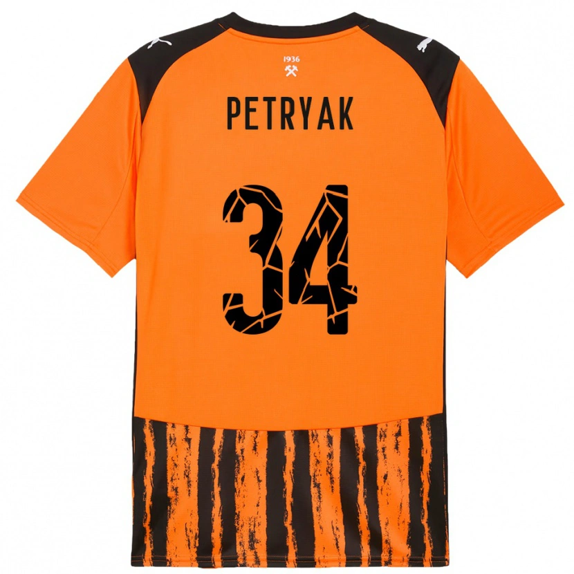 Danxen Barn Ivan Petryak #34 Orange Svart Hemmatröja Matchtröjor 2025/26 Tröjor T-Tröja
