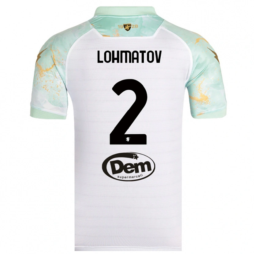Danxen Barn Aleksandr Lohmatov #2 Vit Svart Bortatröja Matchtröjor 2025/26 Tröjor T-Tröja