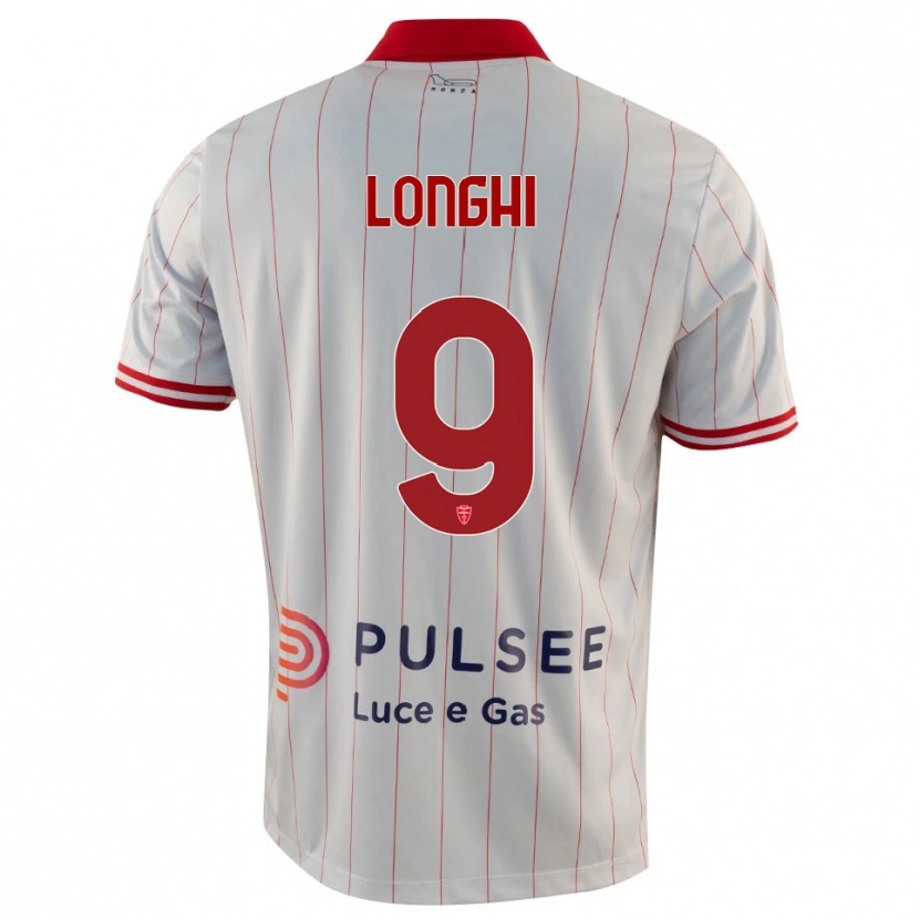 Danxen Barn Jordan Longhi #9 Vit Röd Blå Bortatröja Matchtröjor 2025/26 Tröjor T-Tröja