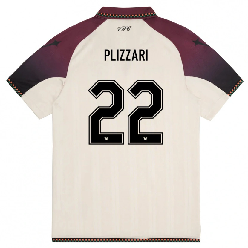 Danxen Barn Alessandro Plizzari #22 Krämfärgad Vinröd Bortatröja Matchtröjor 2025/26 Tröjor T-Tröja