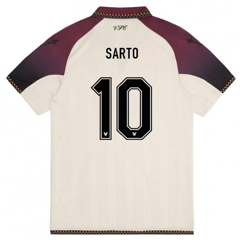 Danxen Barn Gabriel Sarto #10 Krämfärgad Vinröd Bortatröja Matchtröjor 2025/26 Tröjor T-Tröja