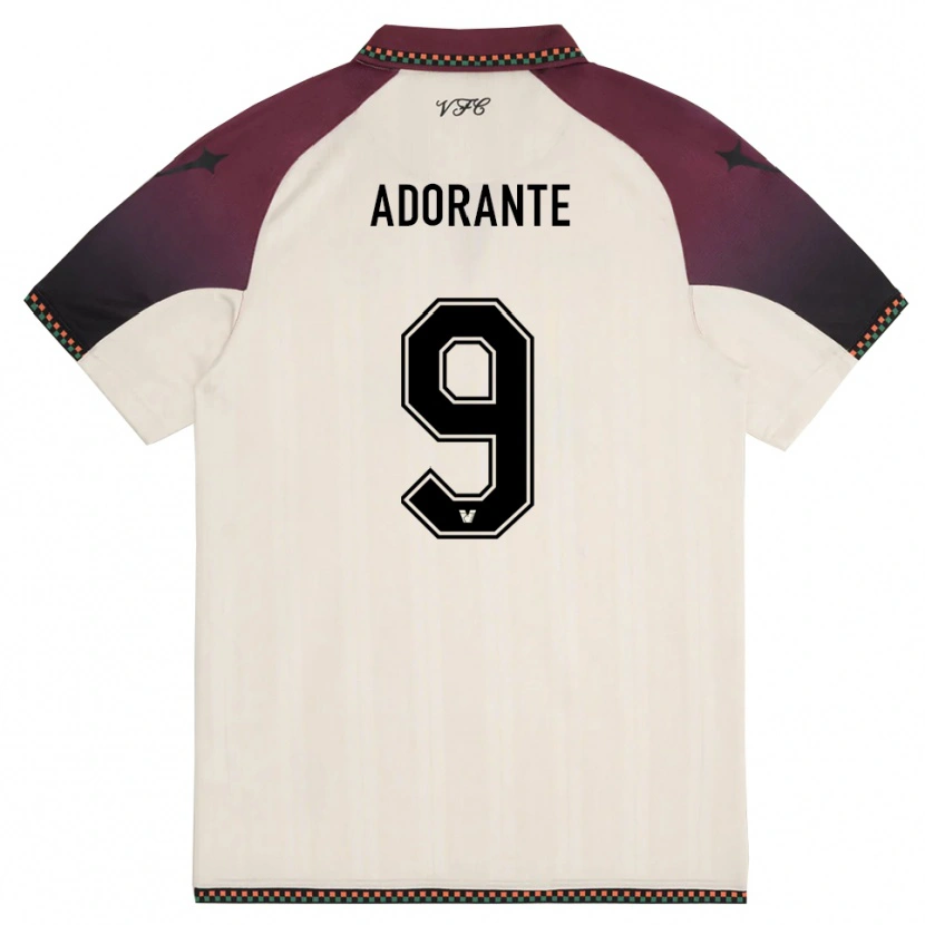 Danxen Barn Andrea Adorante #9 Krämfärgad Vinröd Bortatröja Matchtröjor 2025/26 Tröjor T-Tröja