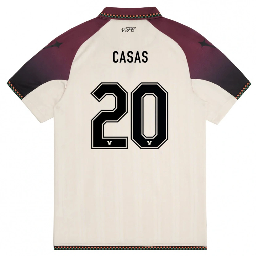 Danxen Barn Antonio Casas #20 Krämfärgad Vinröd Bortatröja Matchtröjor 2025/26 Tröjor T-Tröja