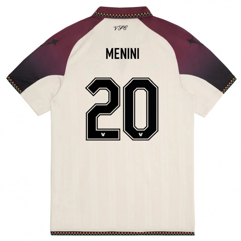 Danxen Barn Alessandra Menini #20 Krämfärgad Vinröd Bortatröja Matchtröjor 2025/26 Tröjor T-Tröja