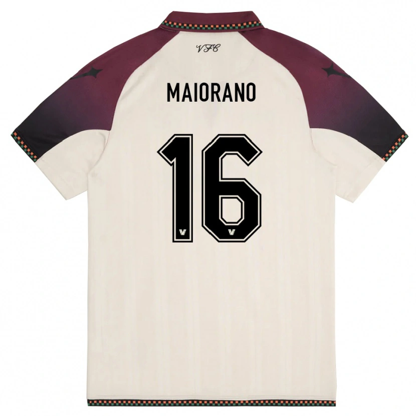 Danxen Barn Francesco Maiorano #16 Krämfärgad Vinröd Bortatröja Matchtröjor 2025/26 Tröjor T-Tröja