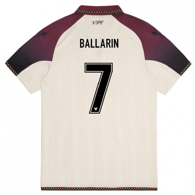 Danxen Barn Mattia Ballarin #7 Krämfärgad Vinröd Bortatröja Matchtröjor 2025/26 Tröjor T-Tröja