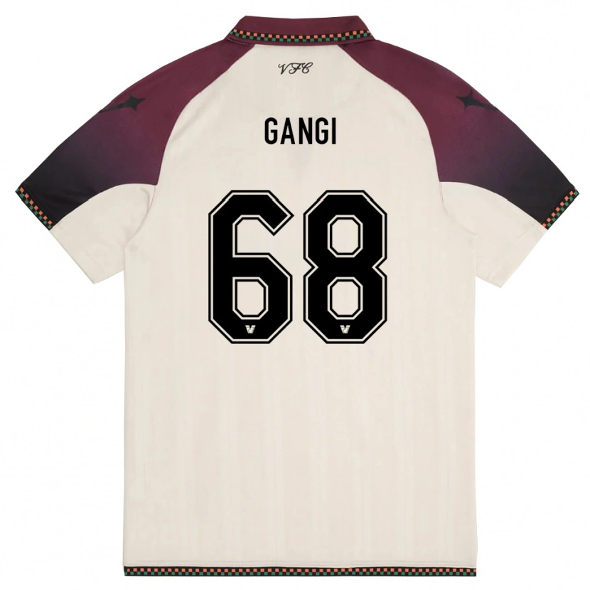 Danxen Barn Chiara Gangi #68 Krämfärgad Vinröd Bortatröja Matchtröjor 2025/26 Tröjor T-Tröja