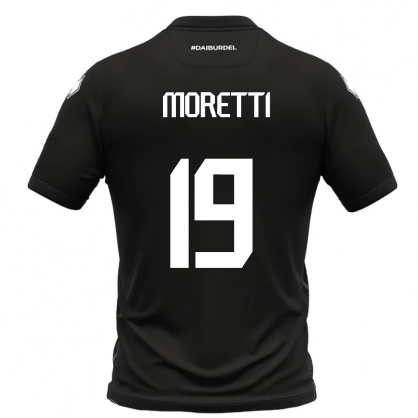 Danxen Barn Noah Moretti #19 Svart Vit Bortatröja Matchtröjor 2025/26 Tröjor T-Tröja