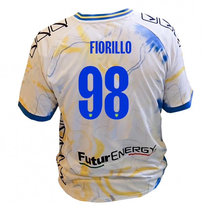 Danxen Barn Vincenzo Fiorillo #98 Vitt Gult Blått Bortatröja Matchtröjor 2025/26 Tröjor T-Tröja