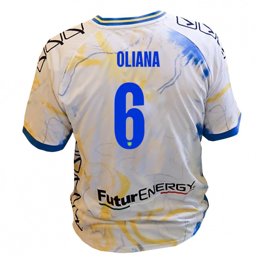 Danxen Barn Filippo Oliana #6 Vitt Gult Blått Bortatröja Matchtröjor 2025/26 Tröjor T-Tröja