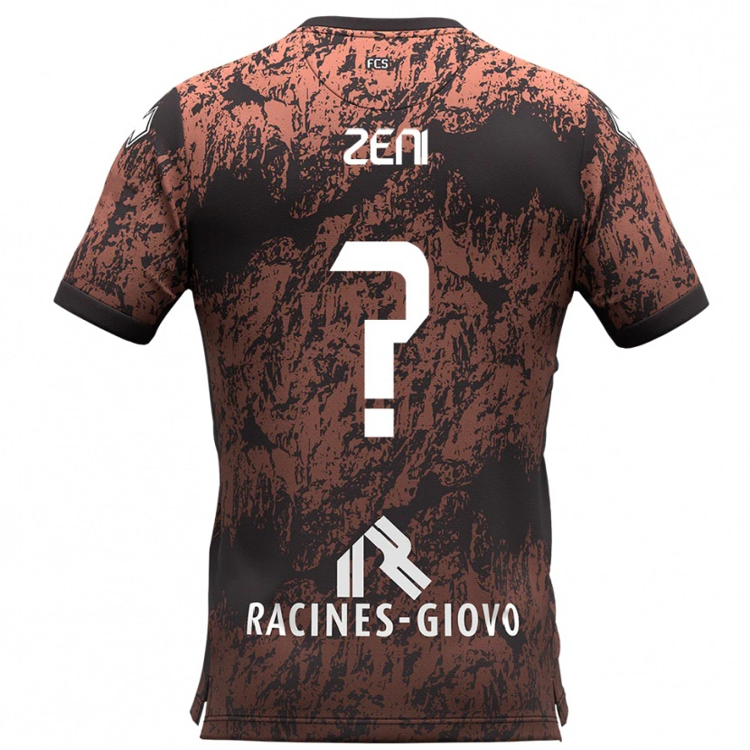 Danxen Barn Giulio Zeni #0 Brunt Svart Bortatröja Matchtröjor 2025/26 Tröjor T-Tröja