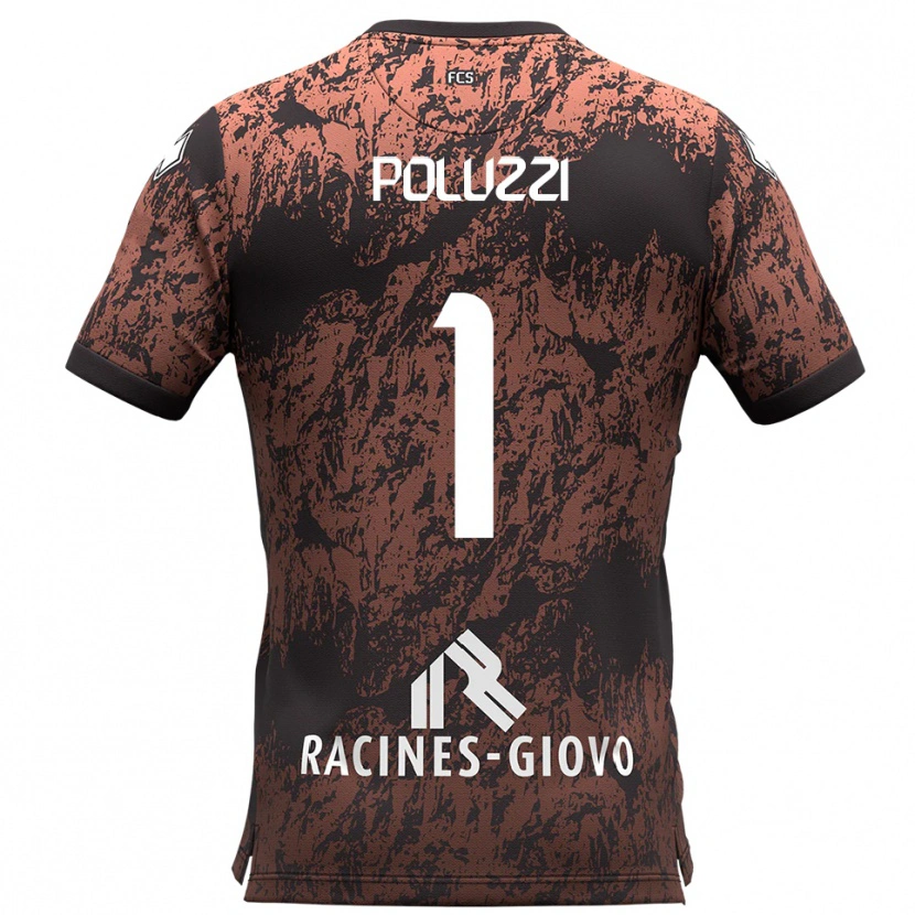 Danxen Barn Giacomo Poluzzi #1 Brunt Svart Bortatröja Matchtröjor 2025/26 Tröjor T-Tröja