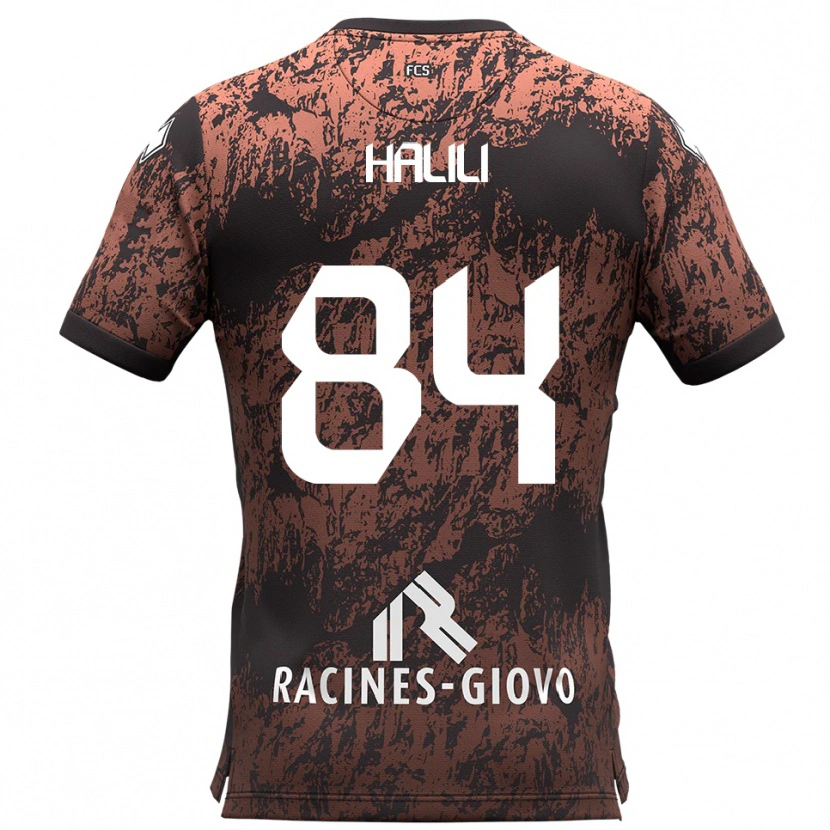 Danxen Barn Renato Halili #84 Brunt Svart Bortatröja Matchtröjor 2025/26 Tröjor T-Tröja