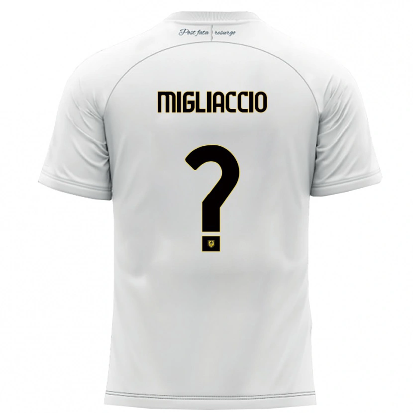 Danxen Barn Massimo Migliaccio #0 Vitt Gult Bortatröja Matchtröjor 2025/26 Tröjor T-Tröja