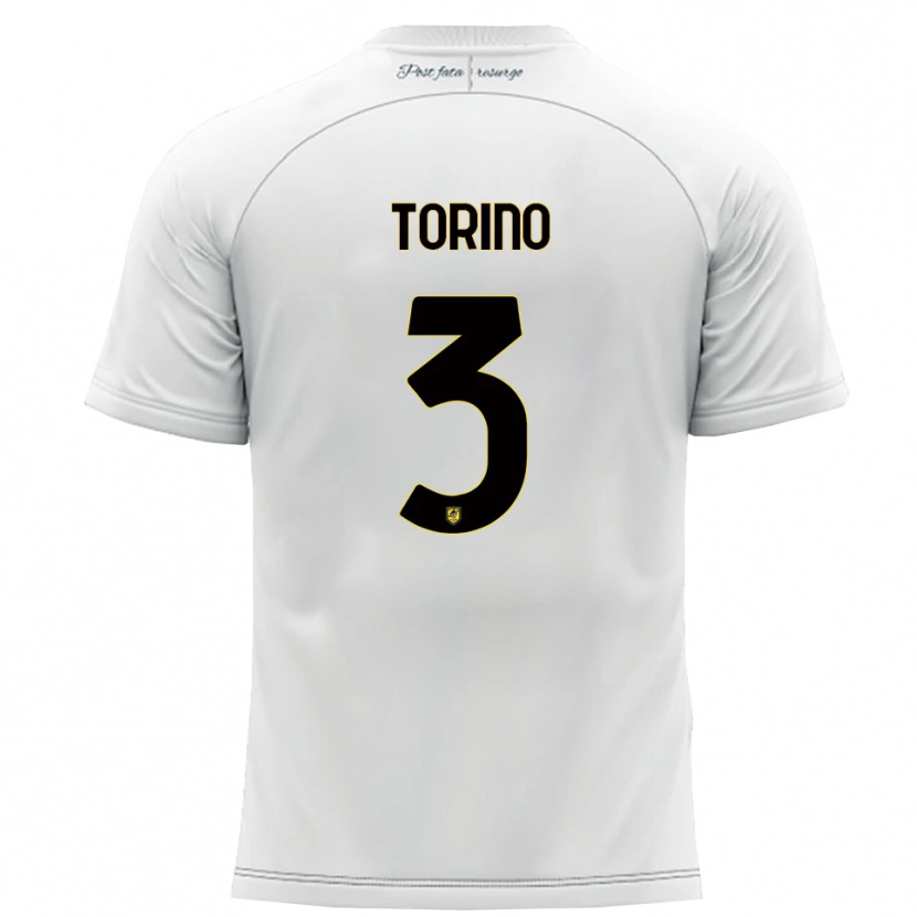Danxen Barn Christian Torino #3 Vitt Gult Bortatröja Matchtröjor 2025/26 Tröjor T-Tröja