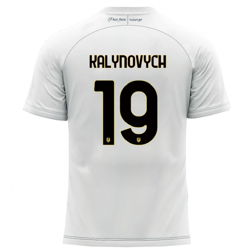 Danxen Barn Igor Kalynovych #19 Vitt Gult Bortatröja Matchtröjor 2025/26 Tröjor T-Tröja