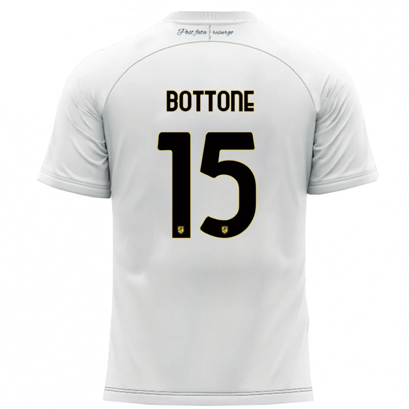 Danxen Barn Salvatore Bottone #15 Vitt Gult Bortatröja Matchtröjor 2025/26 Tröjor T-Tröja