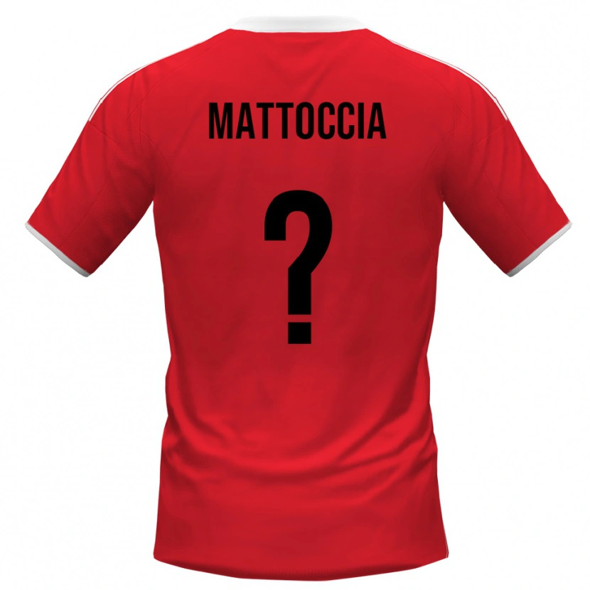Danxen Barn Riccardo Mattoccia #0 Röd Vit Bortatröja Matchtröjor 2025/26 Tröjor T-Tröja