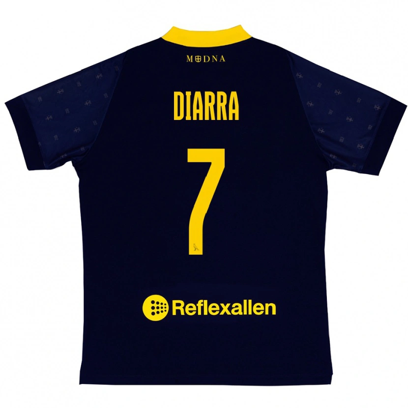 Danxen Barn Jordan Diarra #7 Marinblå Gul Bortatröja Matchtröjor 2025/26 Tröjor T-Tröja