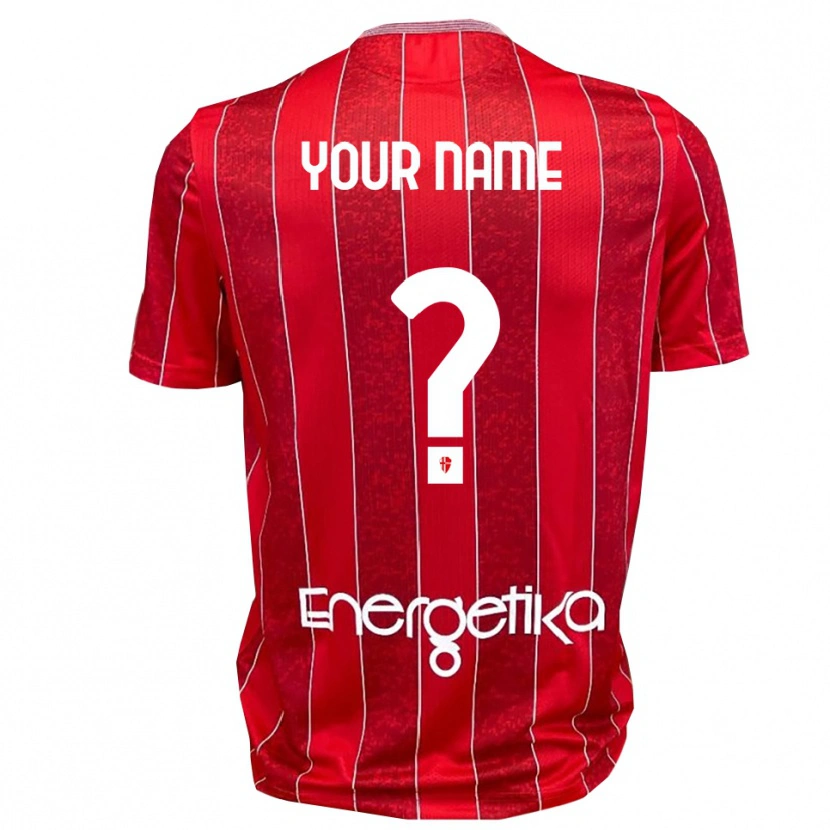 Danxen Barn Ditt Namn #0 Röd Vit Bortatröja Matchtröjor 2025/26 Tröjor T-Tröja