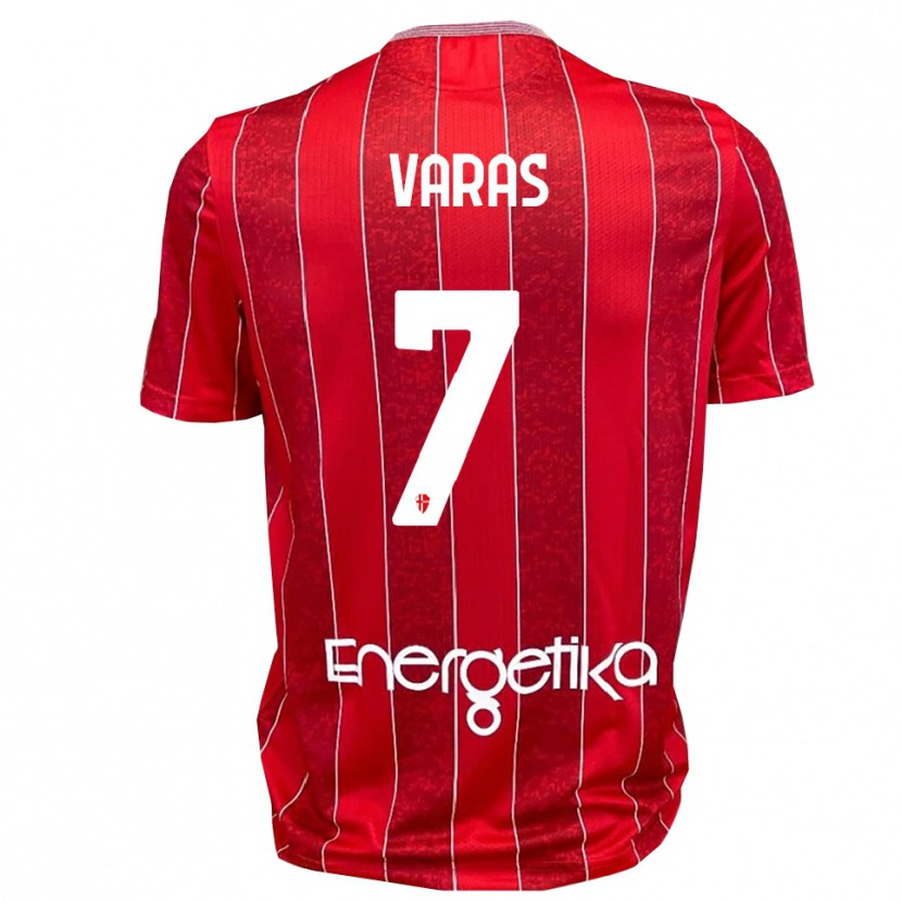 Danxen Barn Kevin Varas #7 Röd Vit Bortatröja Matchtröjor 2025/26 Tröjor T-Tröja