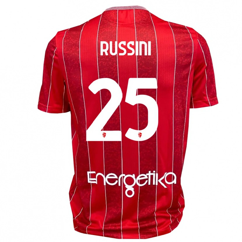 Danxen Barn Simone Russini #25 Röd Vit Bortatröja Matchtröjor 2025/26 Tröjor T-Tröja