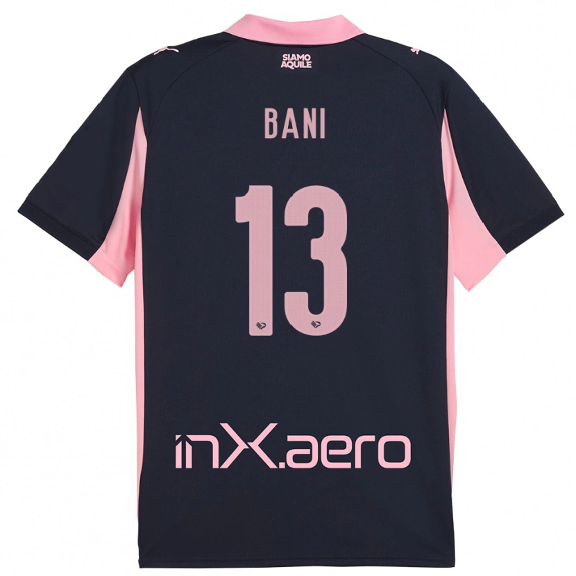 Danxen Barn Mattia Bani #13 Marinblå Rosa Bortatröja Matchtröjor 2025/26 Tröjor T-Tröja