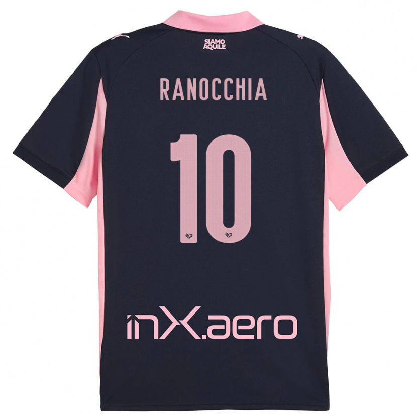 Danxen Barn Filippo Ranocchia #10 Marinblå Rosa Bortatröja Matchtröjor 2025/26 Tröjor T-Tröja