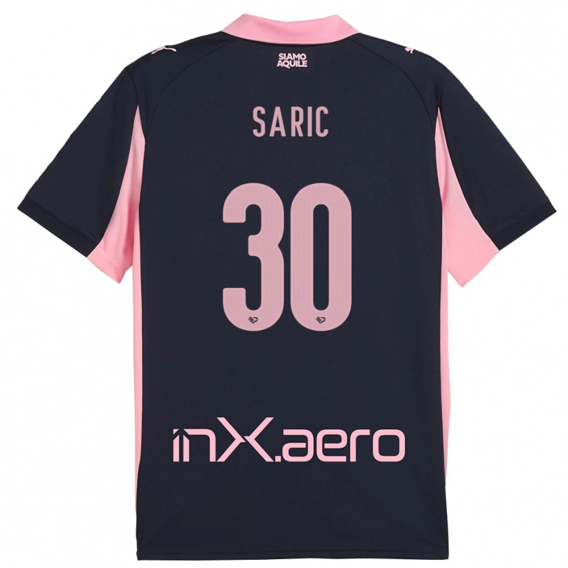 Danxen Barn Dario Saric #30 Marinblå Rosa Bortatröja Matchtröjor 2025/26 Tröjor T-Tröja