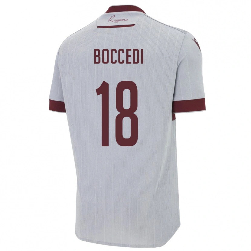 Danxen Barn Alessandro Boccedi #18 Bourgogne Vitt Bortatröja Matchtröjor 2025/26 Tröjor T-Tröja