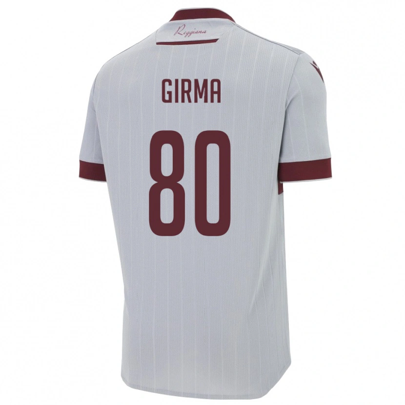 Danxen Barn Natan Girma #80 Bourgogne Vitt Bortatröja Matchtröjor 2025/26 Tröjor T-Tröja