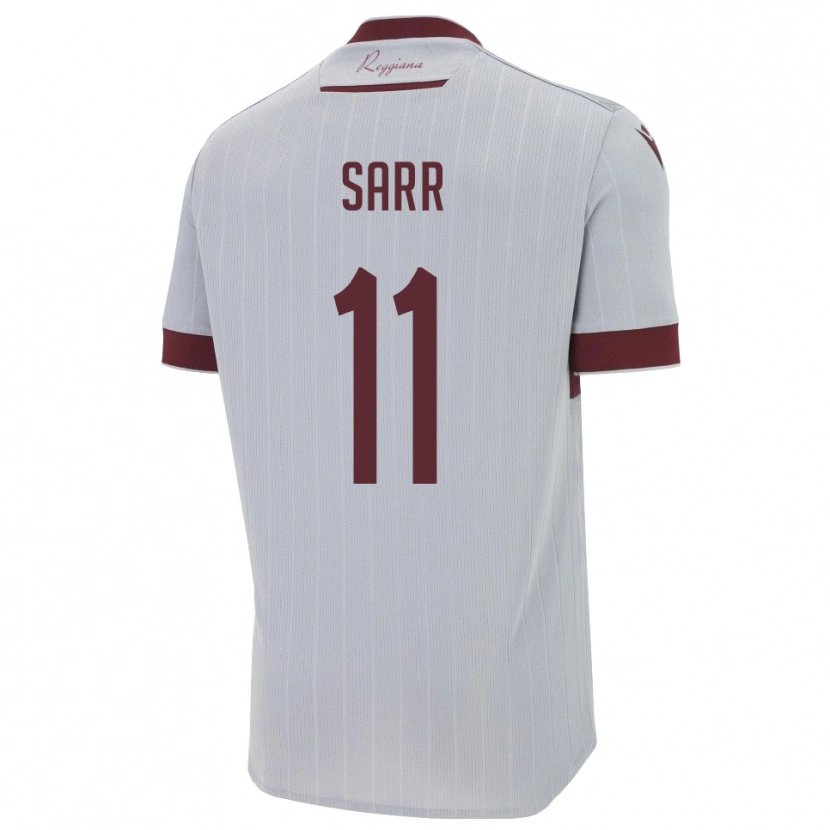 Danxen Barn Yatma Sarr #11 Bourgogne Vitt Bortatröja Matchtröjor 2025/26 Tröjor T-Tröja