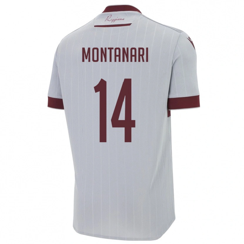 Danxen Barn Giacomo Montanari #14 Bourgogne Vitt Bortatröja Matchtröjor 2025/26 Tröjor T-Tröja