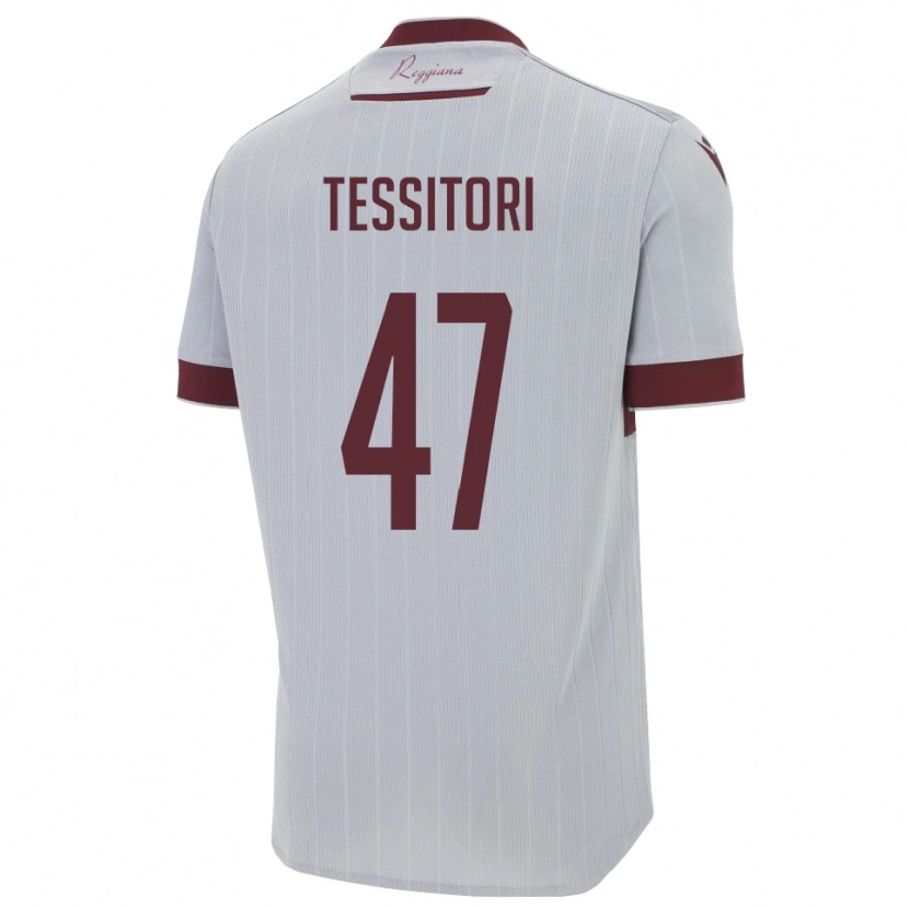 Danxen Barn Matteo Tessitori #47 Bourgogne Vitt Bortatröja Matchtröjor 2025/26 Tröjor T-Tröja