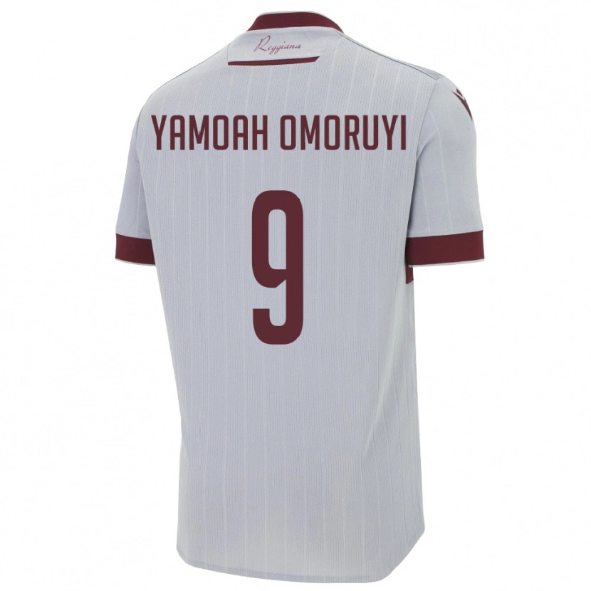 Danxen Barn Jeremiah Yamoah Omoruyi #9 Bourgogne Vitt Bortatröja Matchtröjor 2025/26 Tröjor T-Tröja